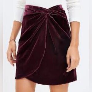 Loft/Velvet Twist Shift Skirt Sz 14 Color: Crushed Blackberry